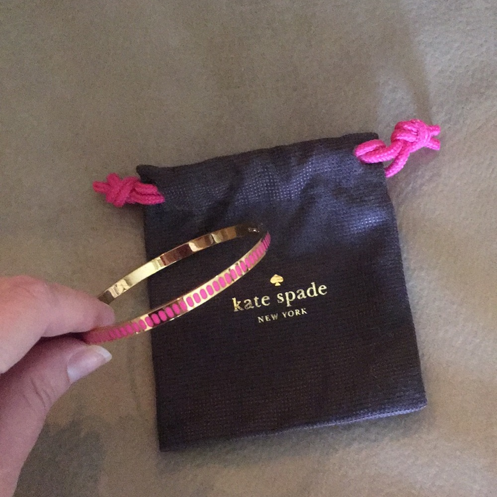 Kate Spade pink and gold bangle